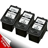 Remanufactured Ink Cartridge Replacement for Canon PG210xl 2973B001 (3 Black 3 Pack)