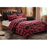 Amazon Com Hiend Accents Cascade Lodge Euro Sham 27 X 27 Red