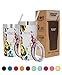 Healthy Human Stainless Steel Tumbler with Straw & Lid | Splash Proof Insulated Travel Cup | Eco-Friendly Coffee Tumblers | Water Cups with Straws Cleaner and Splash Proof Lids (20oz, Art Deco)