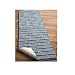 NEW 20" X 120" Blue Colored Striped Extra Long Nonslip Floor Runner Rug *Made in Usa*