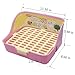 M-Aimee Square Potty Trainer Corner Litter Bedding Box Pet Pan for Small Animal/rabbit/guinea Pig/galesaur/ferret(Pink Color)
