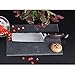 WALLOP Damascus Nakiri Knife - Japanese AUS-8 Stainless Steel Usuba Knife - Solar Pattern Well Balance Vegetable Salad Chopper Cutter Meat Cleaver Kitchen Knife - Ergonomic Full Tang G10 Handle - 7''