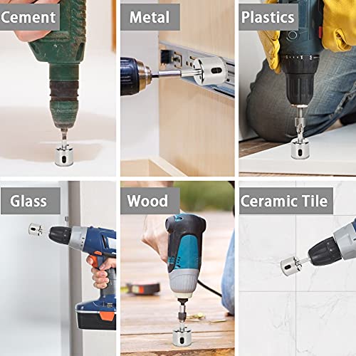 JOHOUSE Diamond Drill Bit Set, 10PCS Hole Saw Set for Granite Stone, Glass, Porcelain, Marble
