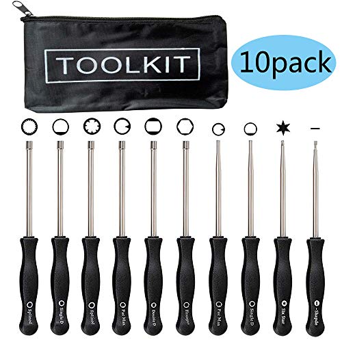 LIYYOO Carburetor Adjustment Tool Kit 10 Pcs Screwdrivers for Common 2 Cycle Small Engine STIHL Poulan Husqvarna MTD Ryobi Homelite Trimmer Weed Eater Chainsaw Carb Tune up Adjusting Tool