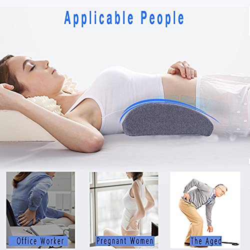 Klyfar Lumbar Support Pillow for Bed Memory Foam Lower Back Support