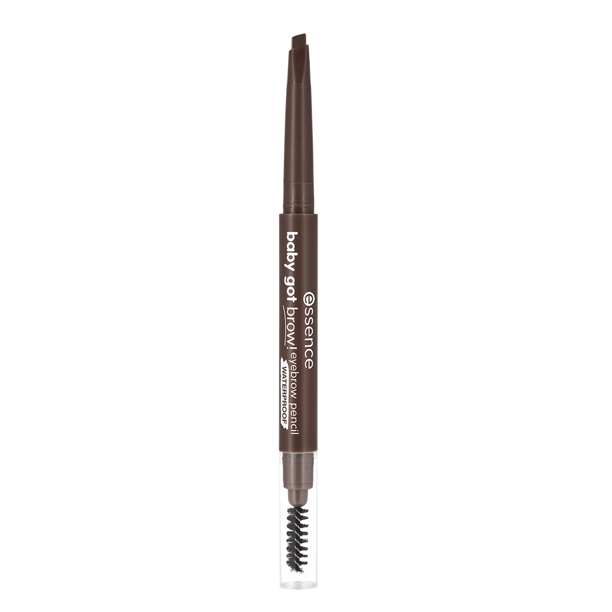 essence | Baby Got Brow! Eyebrow Pencil | Long Lasting & Waterproof with Spoolie | Vegan, Cruelty Free, Formulated without Parabens, Preservatives & Oils (20 | Brunette)