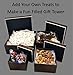 Nesting Gift Boxes with Lids – 4 Assorted Sizes for Candy Treat Tower – Includes Ribbon (Cream)