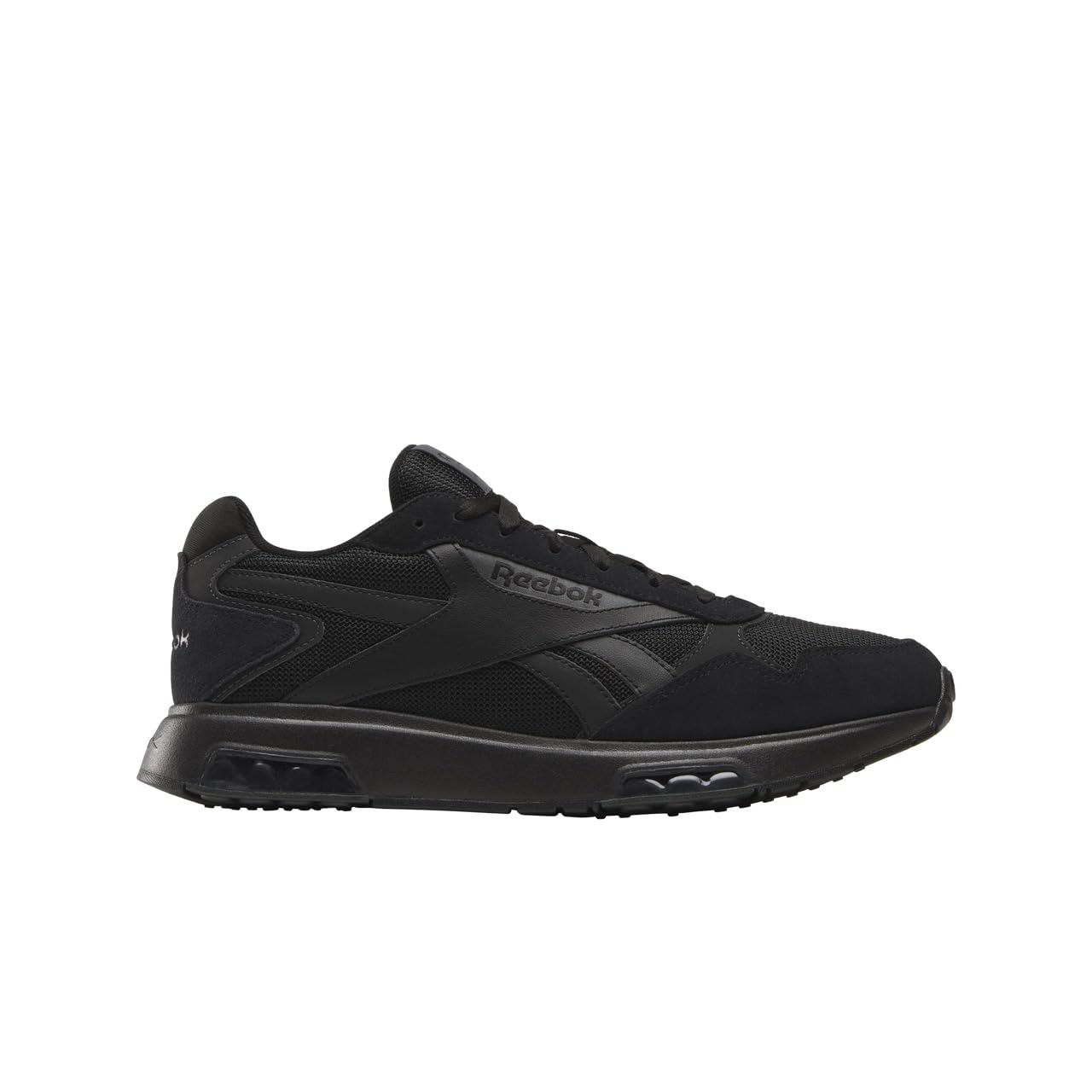 Reebok Unisex Glide DMX Sneaker, Black/Black/Grey 6, 4.5 US Men