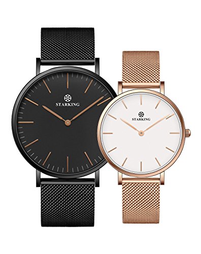 STARKING Couple Watch Rose Gold BML0997 Analog Japanese Quartz Stainless Steel