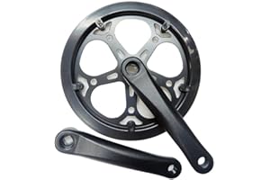 Single Chainring Crankset for Road for Bike, & Fixie — 170mm Square Taper Crank Arm Set with 40T/48T/52T Chainrings & Chain G