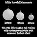 SLEETLY 28pc White Christmas Ball Ornaments for Farmhouse Tree Holiday Xmas Decorations, Large Shatterproof Plastic 3.15 Inch Glitter Snow Balls with White Ribbon Hangers, Icicles and Snowflakes Set