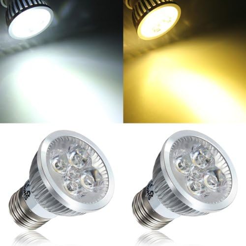 E27 4W White/Warm White 4 LED Spot light Bulb LED Lamp Light AC85-265V.
