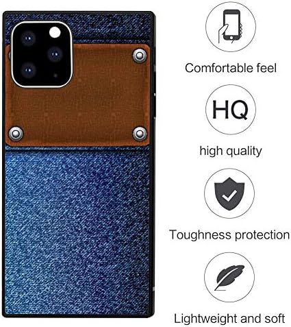 iPhone 11 Denim Wallpaper Square Edge Case Cover (2019) (6.1 Inch)