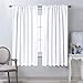 NICETOWN Window Treatment Curtain Panels - (White Color) W52 x L63, 2 Pieces, Semi Blackout Window Treatment Drape Panel for Kids Bedroom
