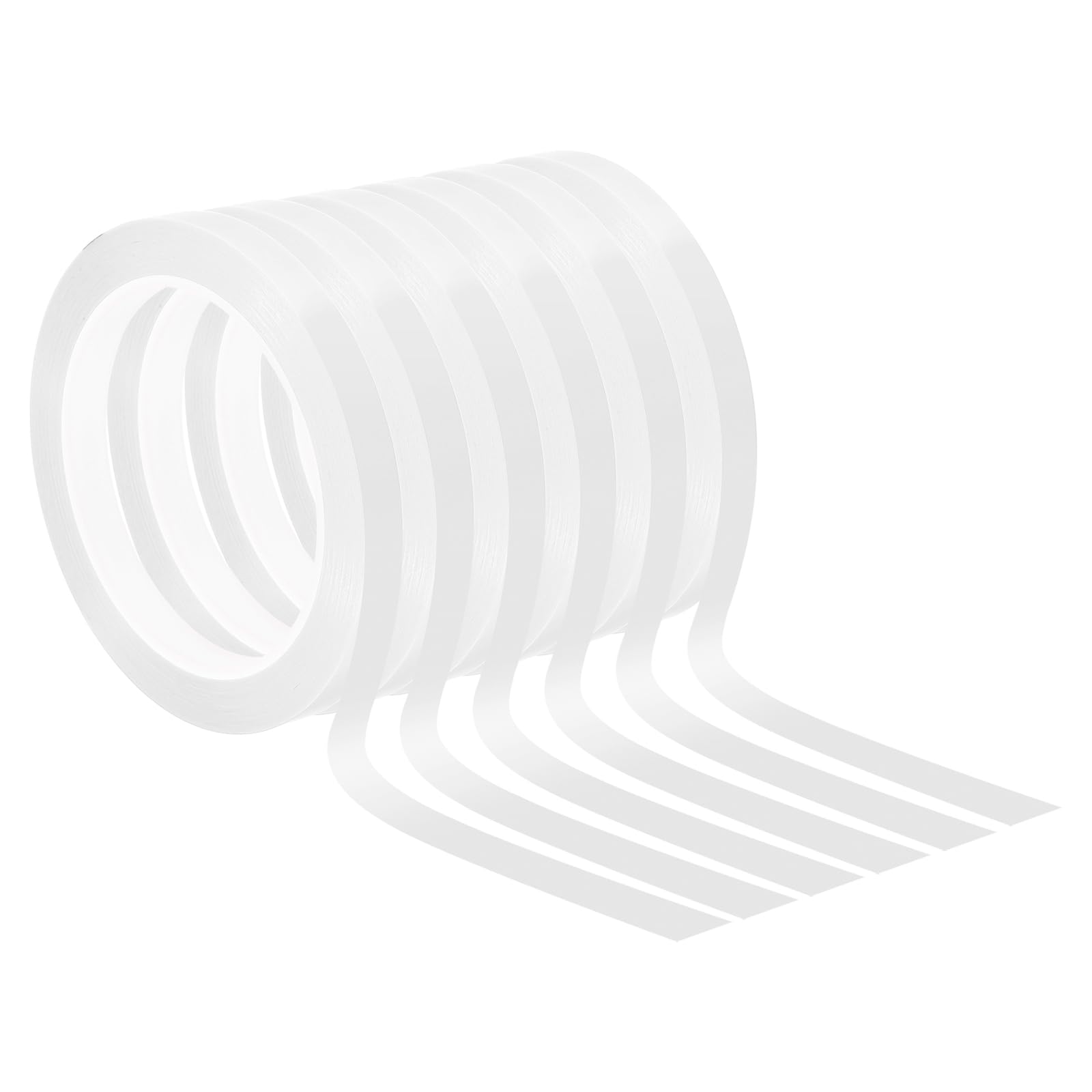 PATIKIL 3/8" Whiteboard Tape, 6 Pack Thin Dry Erase Tape for Graphic Chart Marking DIY Art, White