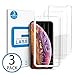 Marge Plus Compatible with iPhone Xs Max Screen Protector, （3 Packs +1 Clear Case）0.25mm Tempered Glass Screen Protector Anti-Scratch Case Friendly 2.5 D Curved Edge 6.5 Inch with 99% Touch Accurate