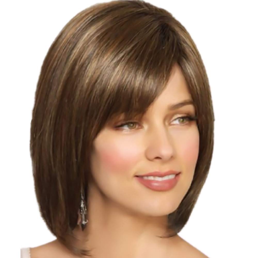 Amazon Com Zm Women S Short Bob Wig With Hair Bangs Imported