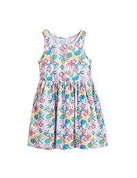 UNACOO Vestido casual sin mangas para niñas de verano, con dibujos animados