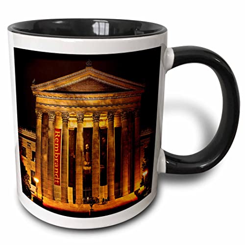 3dRose Art Museum Philadelphia 11oz Two-Tone Black Mug