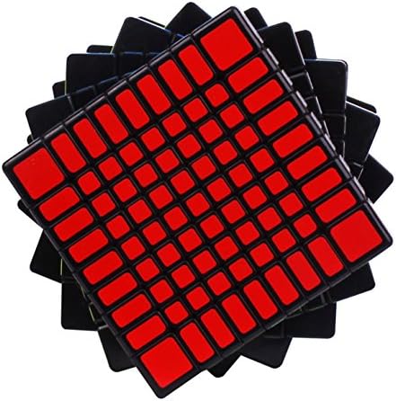 ZHISHENG 7x7x7 to 11x11x11 Speed Cube Stickerless Pro Improve training Magic Cube Puzzles toy (9x9x9, Black bottom sticker)