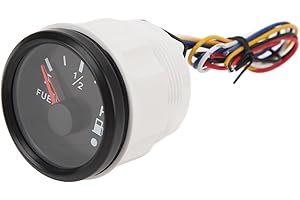 EVGATSAUTO Universal Digital Fuel Level Gauge, 52mm (2 Inch), Multi-Color Backlight, DC 9-32V, 240-33 Ohm, for Marine Boat, Y