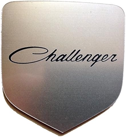24Designs Compatible Front Emblem Old Style Script Silver Replacement for Dodge Challenger