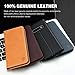 Galaxy S10+ Plus Case, SHIELDON Genuine Leather Galaxy Wallet Case Folio Cover Kickstand with Credit Card Slots Full Protection Magnetic Case Compatible with Galaxy S10 Plus (6.4 Inch) - Dark Blue