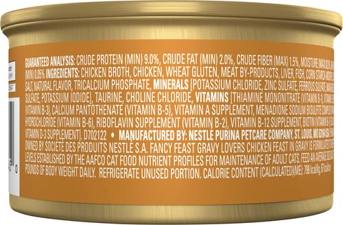 FANCY FEAST GRAVY LOVERS WET CAT FOOD, CHICKEN, 3 OZ CAN