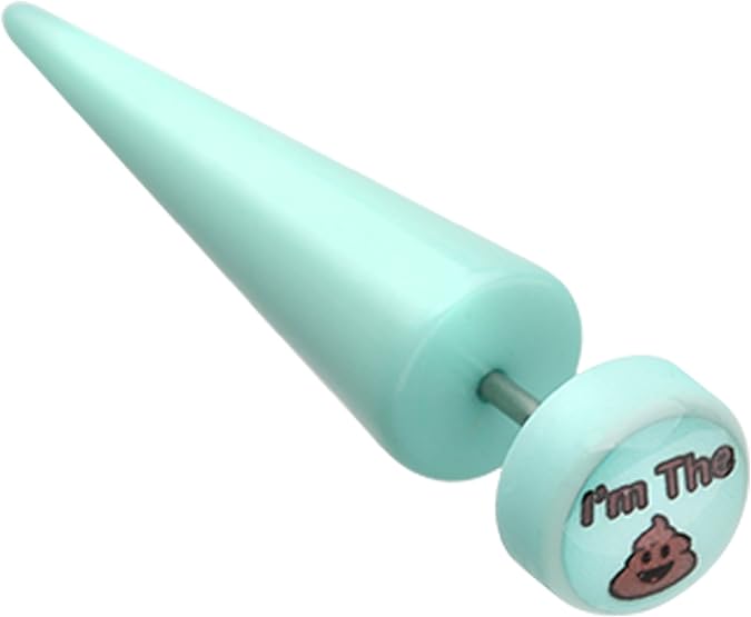 I'm the S!T' Acrylic Fake Taper Sold as a Pair Jewelry