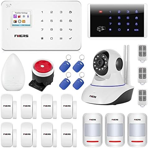 Fuers G183 Wireless Touch Keypad Home Office 3G Security Alarm System DIY Kit w/ WIFI 720P IP Camera ,Wireless Water Leak ,3 Wireless PIR Motion Detector,8 Wireless Door/Window Contacts