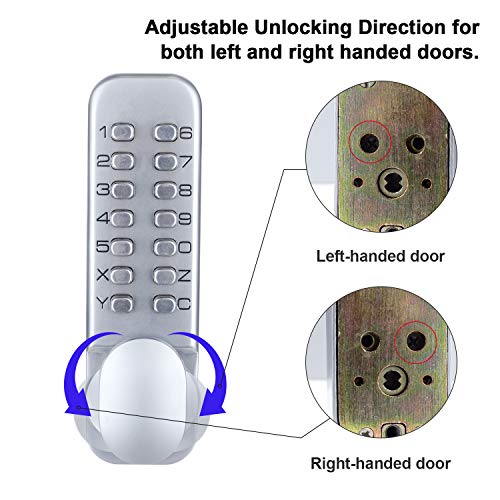 Stainless Steel 100 Mechanical Door Locks with Keypads Door Knob