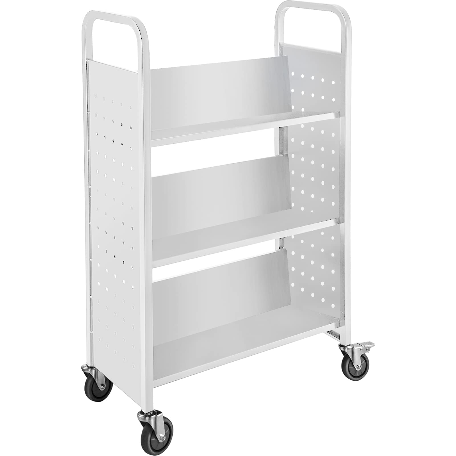 VEVOR Book Cart, 200LBS Library Cart, 49.2''x29.5''x13.8'' Rolling Book