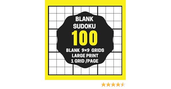 100 blank sudoku large print 9 9 grids 1 grid per page large print 9 9 grids blank sudoku grids pads sheets books white paper extra large print gift for kids