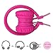 Wired Kids Headphones with Microphone and share port, Foldable Lightweight Adjustable Stereo Headset for Cellphones Smartphones iPhone iPod Laptop Computer and More by Termich (Pink)