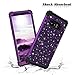 Casetego Compatible with Galaxy Note 8 Case,Glitter Sparkle Bling Three Layer Heavy Duty Hybrid Sturdy Shockproof Protective Cover Case for Samsung Galaxy Note 8,Shiny Purple