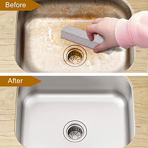 Pumice Cleaning Stone Pumice Sticker Cleaner Scouring Pads Grill Brick for Removing Toilet Bowl Ring,Bath,Swimming Pool,Kitchen and Household(20 Pack) - Thumbnail 5