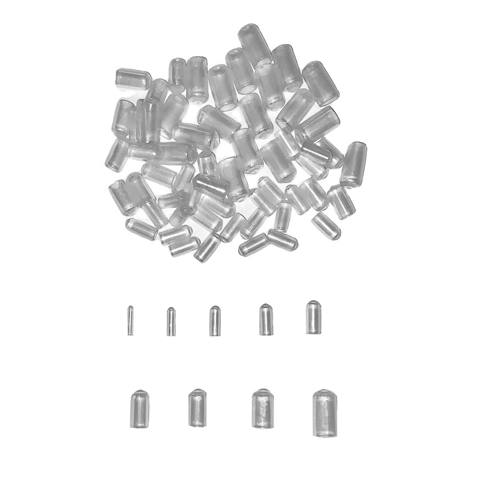 HLIWS 180PCS 10 Sizes Round Rubber End Caps, Flexible Screw Thread Protectors, Transparent Vinyl Bolt Covers For Protection Of Screws,Tubes,Cables,Wires,Etc — image 1