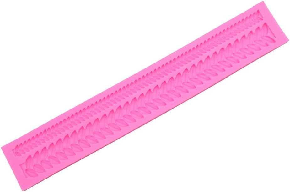 OCCOKO Diy Baking Rope Strip Baking Rope Leaf Cake Lace Silicone Fondant Chocolate Wedding Cake Decor Decoration(B, 29x4.6cm)