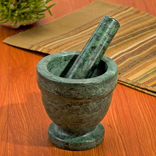 Evco International Creative Home 74022R Marble Mortar/Pestle, Green