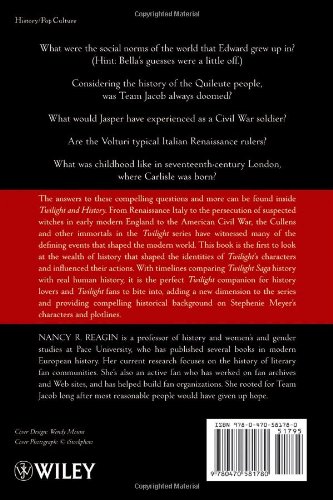 Amazon Com Twilight And History Wiley Pop Culture And History Series 9780470581780 Reagin Nancy R Books