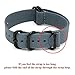 CIVO Heavy Duty G10 Zulu Military Watch Bands Premium Ballistic Nylon Watch Strap 5 White Rings with Stainless Steel Buckle 20mm 22mm 24mm … (Smoke Grey, 24mm)