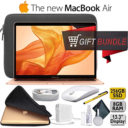 Apple 13.3 Inch MacBook Air - Retina Display - 256GB SSD - Laptop Bundle [Late of 2022 - Newest Version] Gold