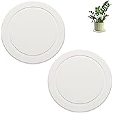 6 Inch Plant Saucers for Indoors, 2 Pack Round Diatomaceous Earth Plant Saucer Set, Instant Dry Absorbent Plant Trays for Pots, Flower Pot Saucers for Keeping Counter and Floors Dry and Clean (White)