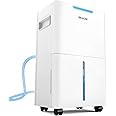 1500 Sq.ft Dehumidifier for Basement, SEAVON 21 Pint Dehumidifiers with Drain Hose for Home Large Room Bedroom Bathroom, Powerful Moisture Removal, Smart Humidity Control & Display, 24H Timer, 3 Mode