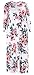 Delcoce Women's Floral Maxi Dresses Casual Plus Size Dress with Pocket Long 2XL White