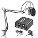 Neewer NW-700 Professional Condenser Microphone & NW-35 Suspension Boom Scissor Arm Stand with XLR Cable and Mounting Clamp & NW-3 Pop Filter & 48V Phantom Power Supply with Adapter Kit