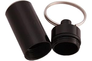 Waterproof Pill Holder Keyring Keychain Medicine Capsule Holder Container Pill Case Organizer Black Nice Design