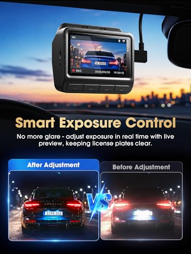 DDPAI 4K+2K Dash Cam for Cars Front and Rear, STARVIS2 IMX678 Dual HDR Dashcam, 64G Card Included, 5G WiFi6, 2K/60FPS, GPS, 3" IPS, AI ISP Night Vision, 24H Parking Mode, 4G Available, Z60 Master
