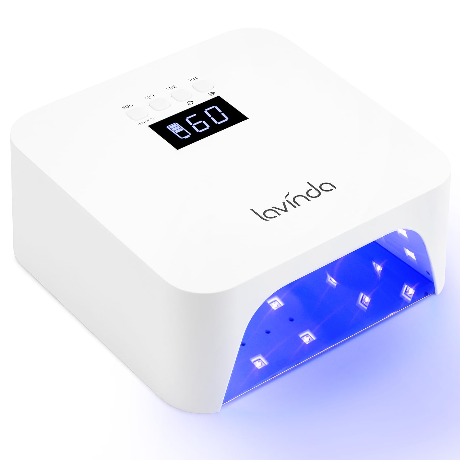 Photo 1 of ***USED ***Lavinda UV Light for Gel Nails, Professional UV LED Nail Lamp 2X Faster Curing Nail Dryer Nail Light Compatible with All Gel Types for Home Salon (NovaGlow White)