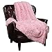 Chanasya Premium Throw Blanket & Pillow Cover - Long Faux Fur Fuzzy Sherpa Throw (50